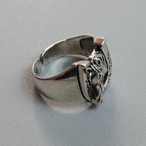 Second-hand women's classic vintage silver ring - Picture 2 of 5